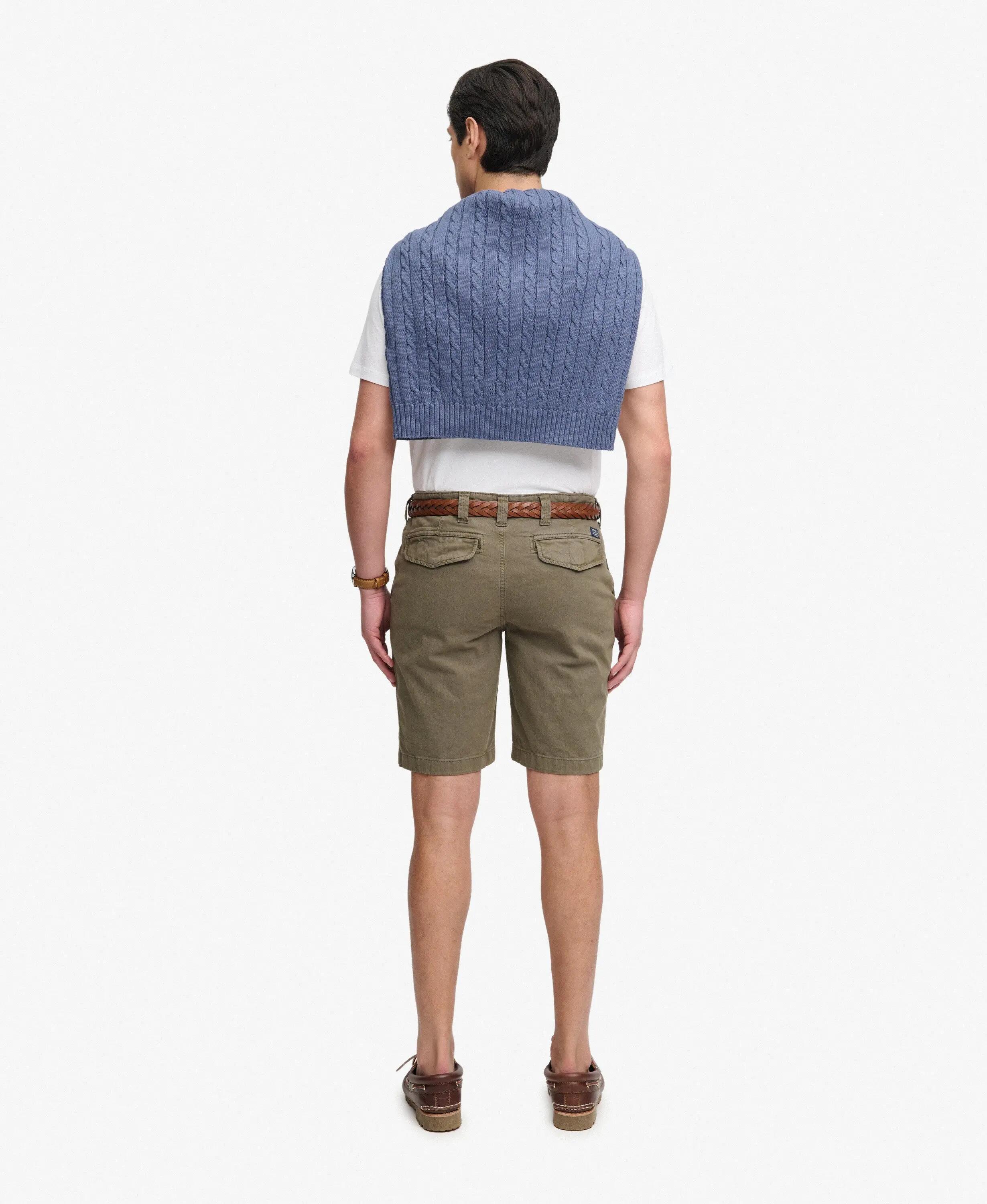 superdry Utility Chino Shorts — coupe droite en coton extensible 6/7