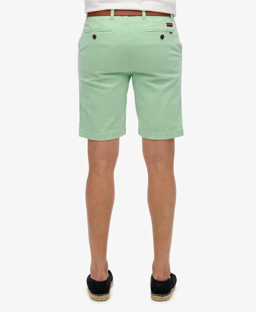 superdry Vintage International Chino Shorts slim fit algodão Washed Green 3/7