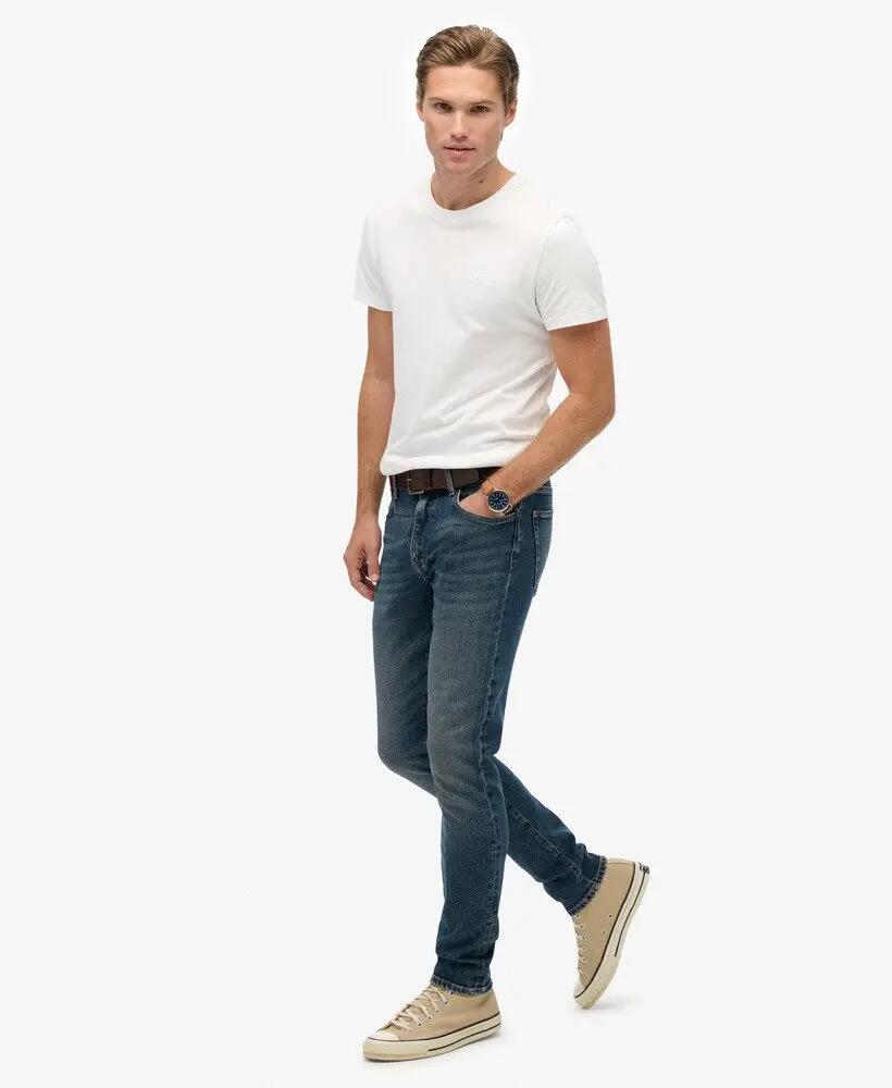 superdry Jeansy Slim Vintage z Bawełny Organicznej – Storm Blue 3/6