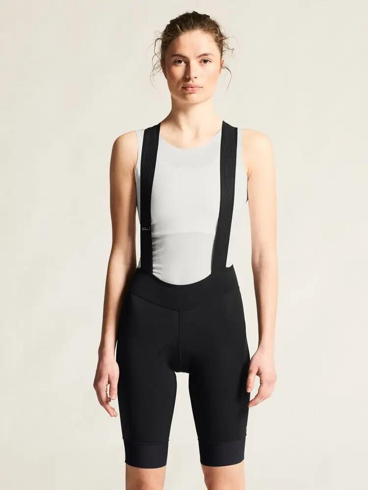 craft Endur Cargo Bib Shorts C1 W — Dames cargo bib zwart met C1 zeem 4/7