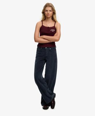 Superdry mid rise baggy jumbo corduroy broek