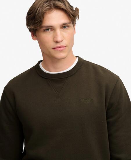 superdry Felpa Essential Stacked Logo Girocollo — 60% cotone biologico 40%