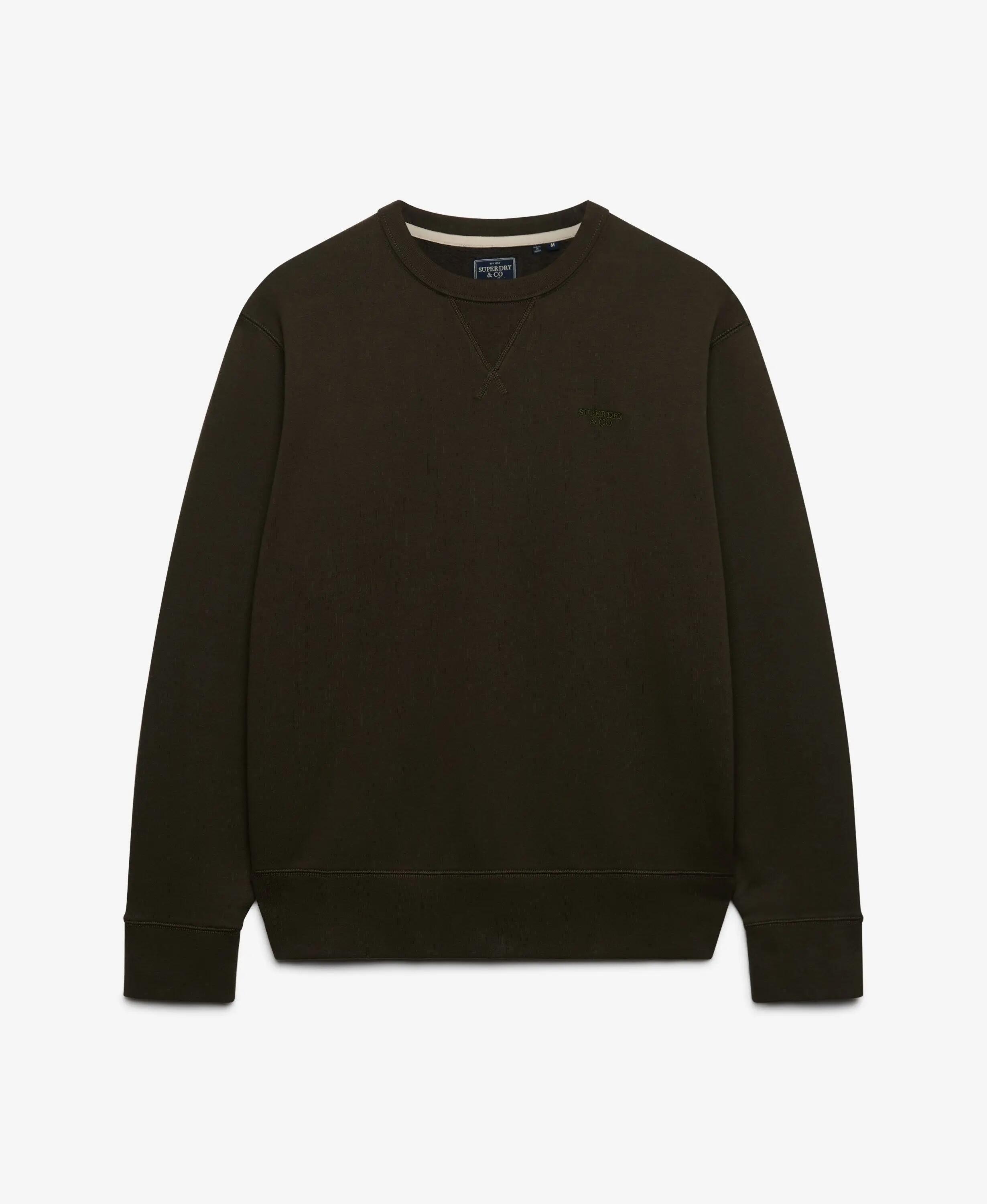 superdry Felpa Essential Stacked Logo Girocollo — 60% cotone biologico, 40% 7/7