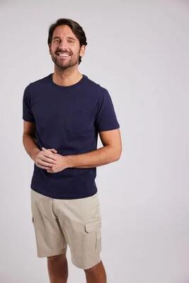 Sebago slub pocket tee t-shirt navy