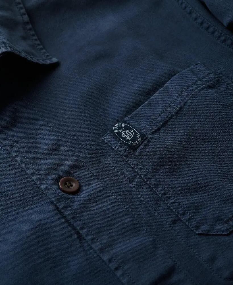 superdry Overshirt em mistura de linho - CLASSIC NAVY 6/6