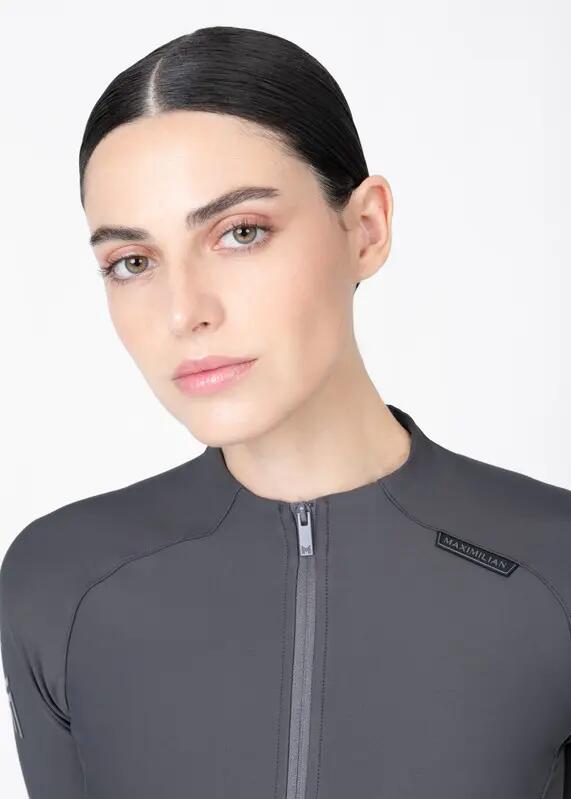 Camiseta Base Manga Larga Mujer Equitación Maximilian Origin Grafito 6/7