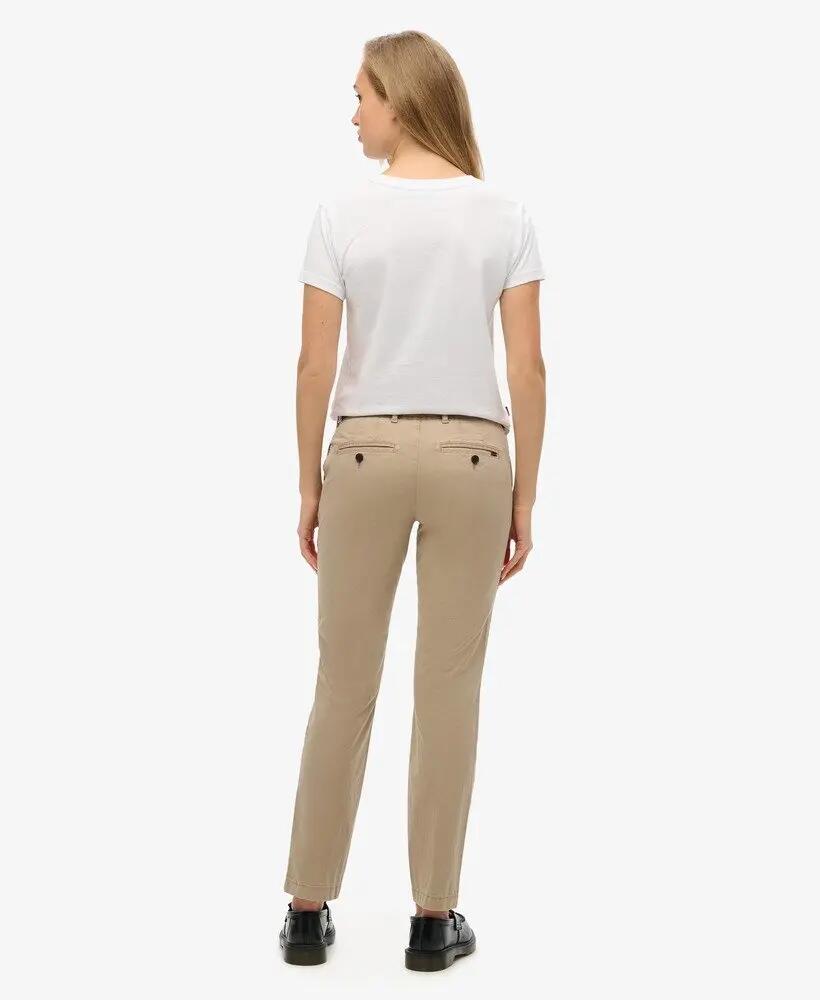 superdry Pantalon Chino Mid Rise droit en coton extensible 4/5