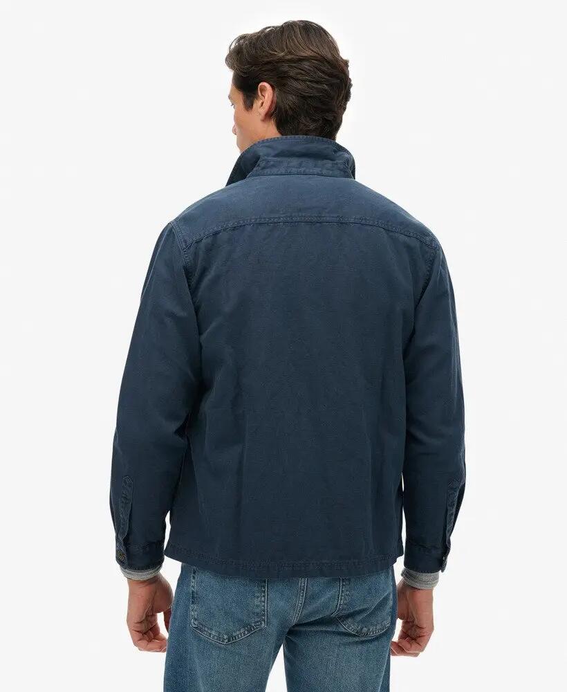 superdry Overshirt em mistura de linho - CLASSIC NAVY 5/6