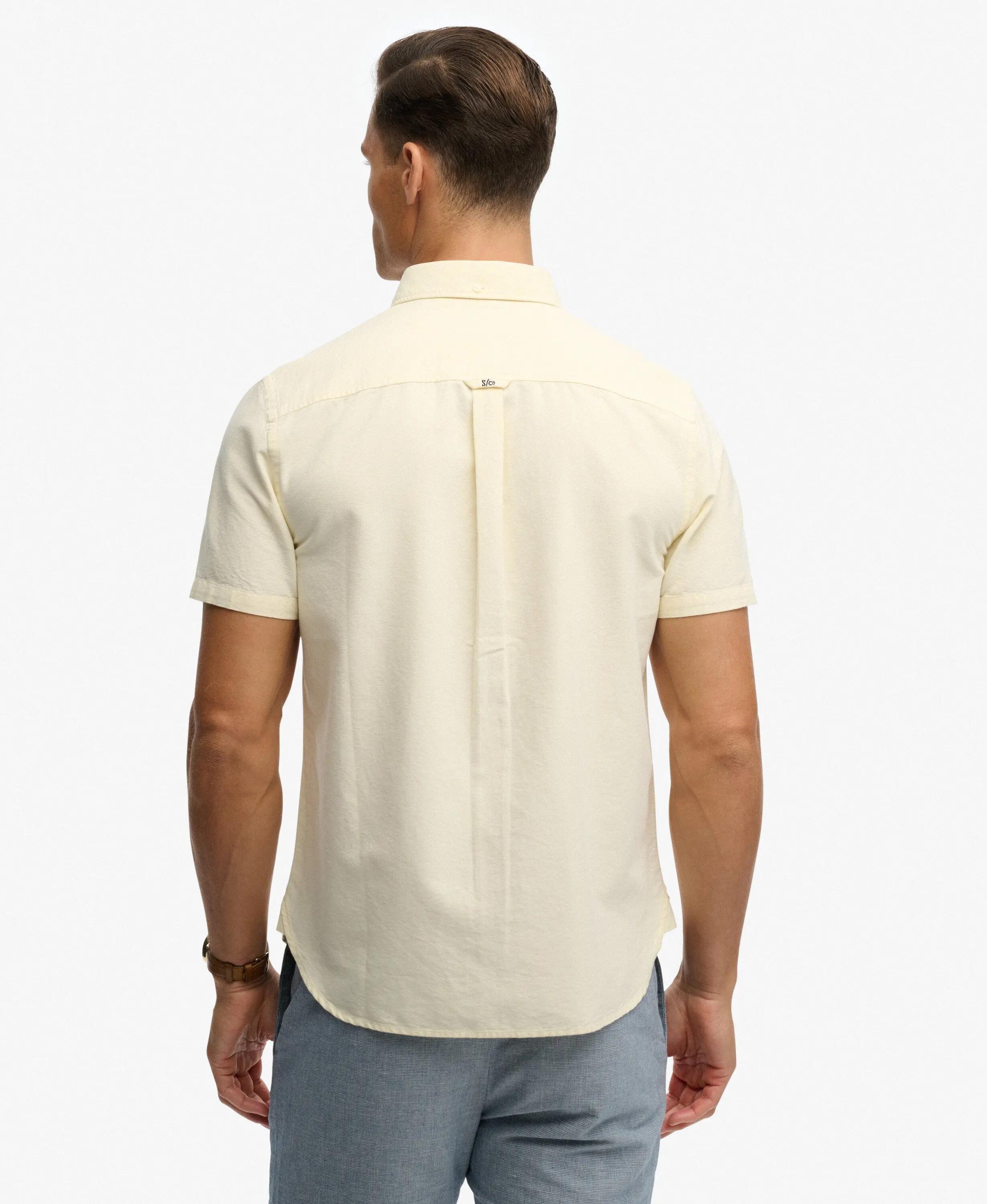 superdry Camicia Preppy Oxford manica corta Pastel Yellow Chambray 5/6