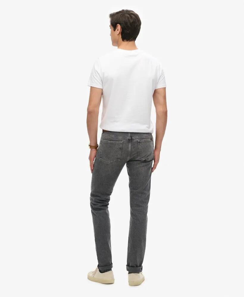 superdry Jeans Slim Vintage in cotone biologico — Clinton Used Grey 3/7
