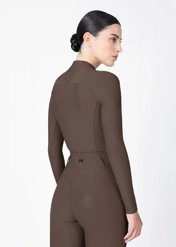 Camiseta Base Manga Larga Mujer Equitación Maximilian Origin Mocha 3/7
