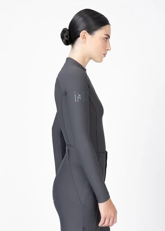 Camiseta Base Manga Larga Mujer Equitación Maximilian Origin Grafito 4/7