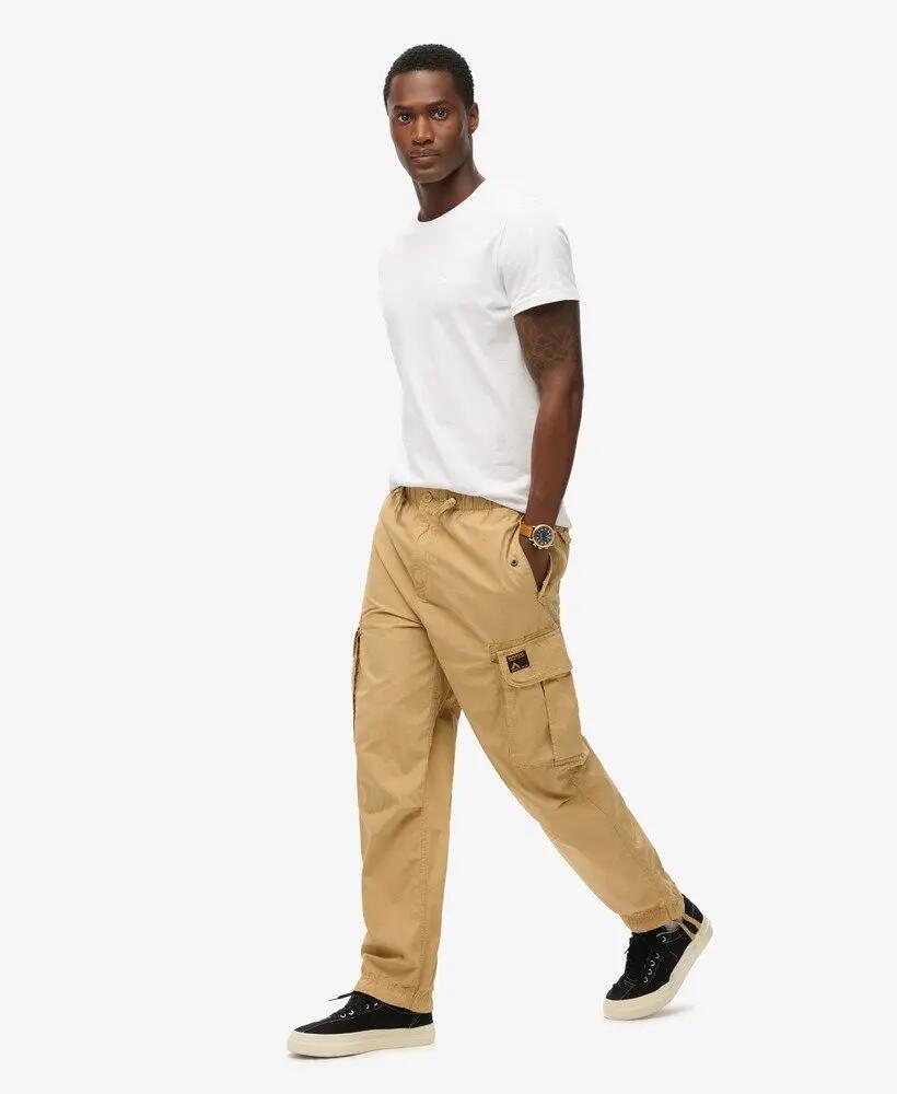 superdry Calças Baggy Parachute – Corte largo, Dress Beige 4/7