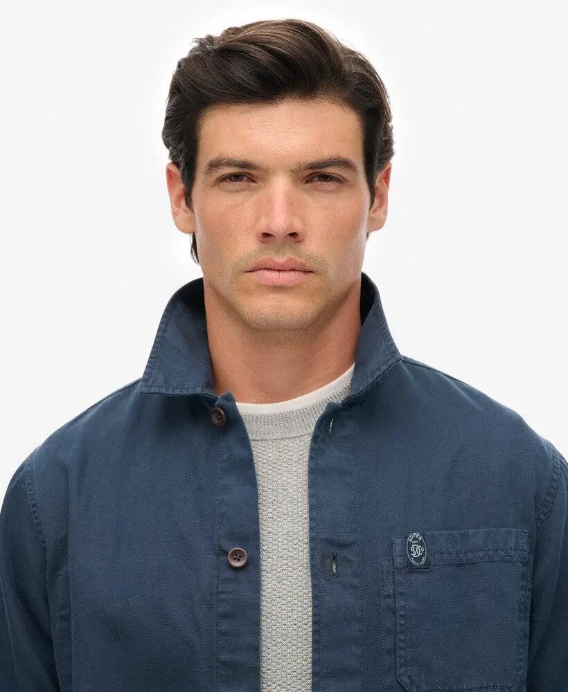 superdry Overshirt em mistura de linho - CLASSIC NAVY 4/6