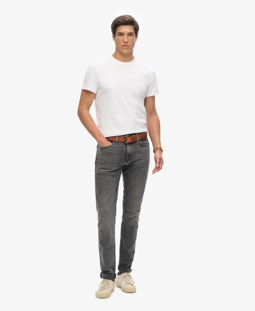 superdry Jeans Slim Vintage in cotone biologico — Clinton Used Grey 2/7