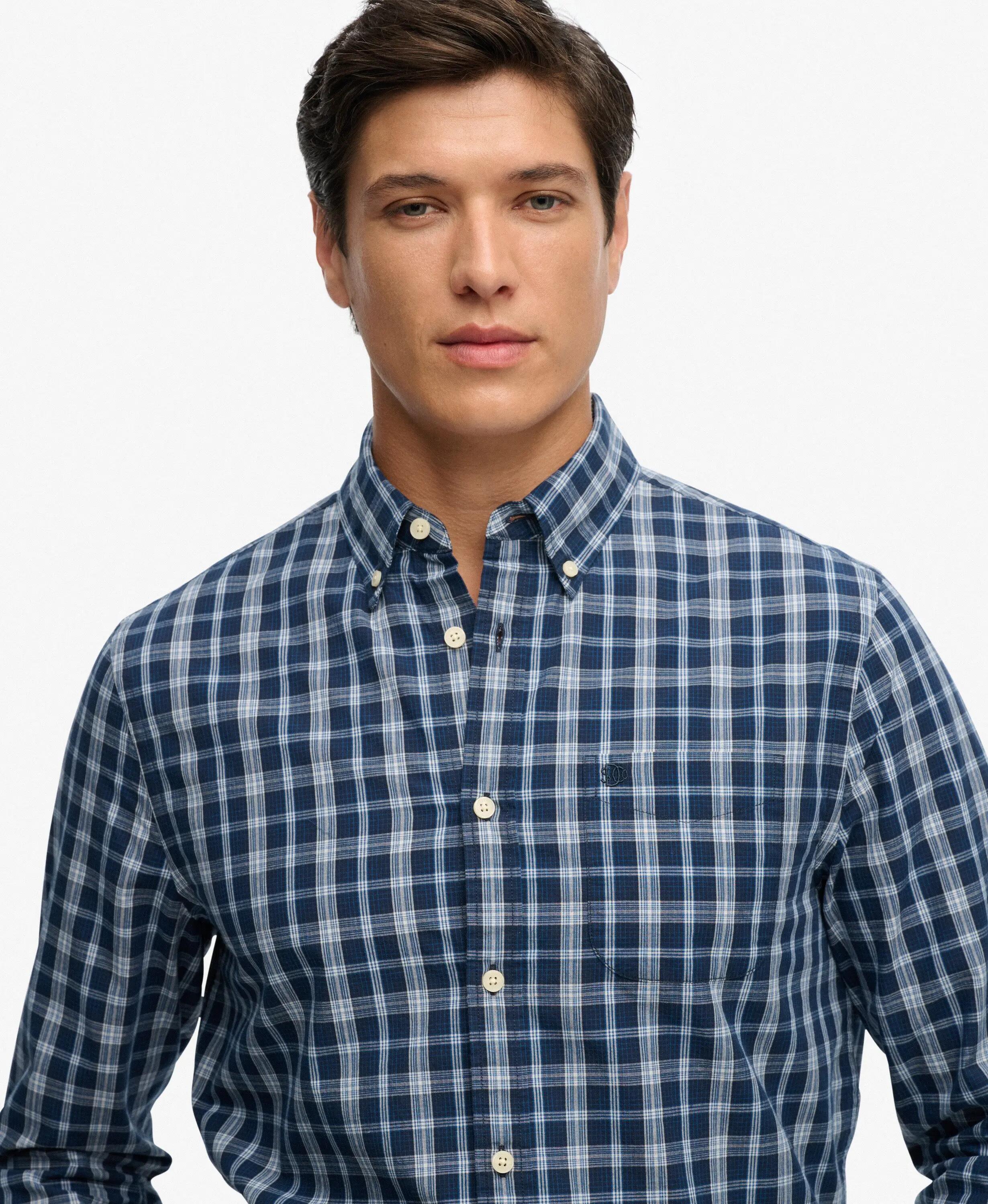 superdry Koszula Preppy Poplin z długim rękawem z bawełny organicznej 4/5