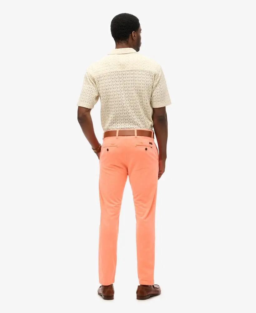 superdry Calças chino International — corte slim, tecido twill 5/7