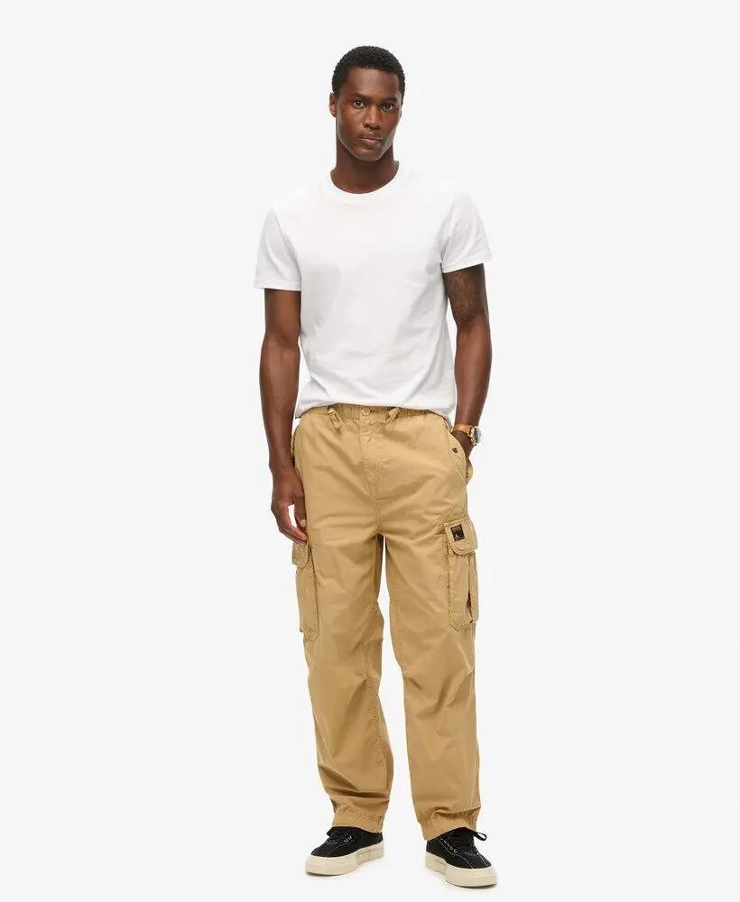 superdry Calças Baggy Parachute – Corte largo, Dress Beige 2/7