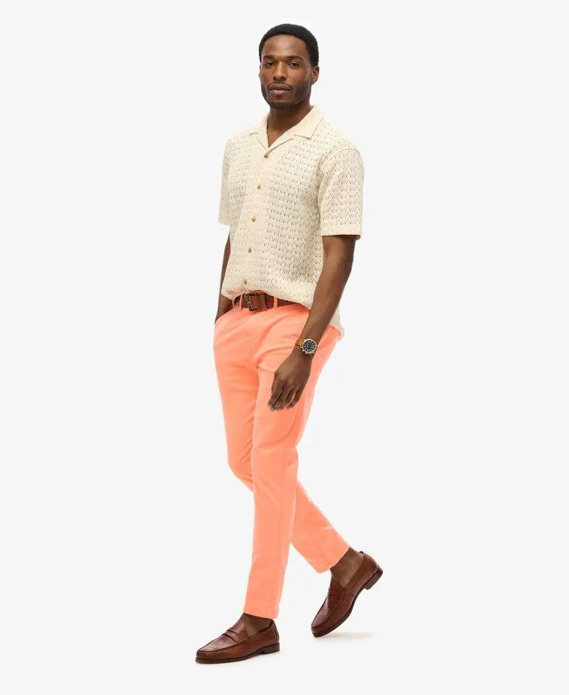 superdry Calças chino International — corte slim, tecido twill 4/7