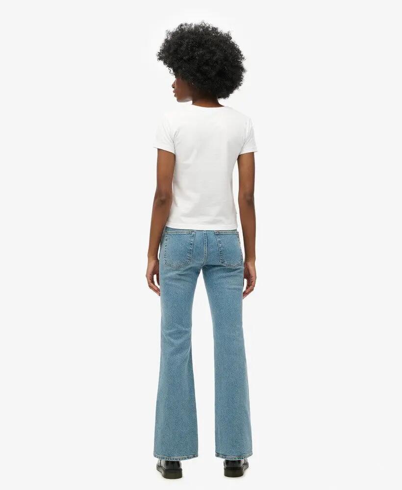 superdry Jeans slim flare mid rise em algodão biológico 3/6
