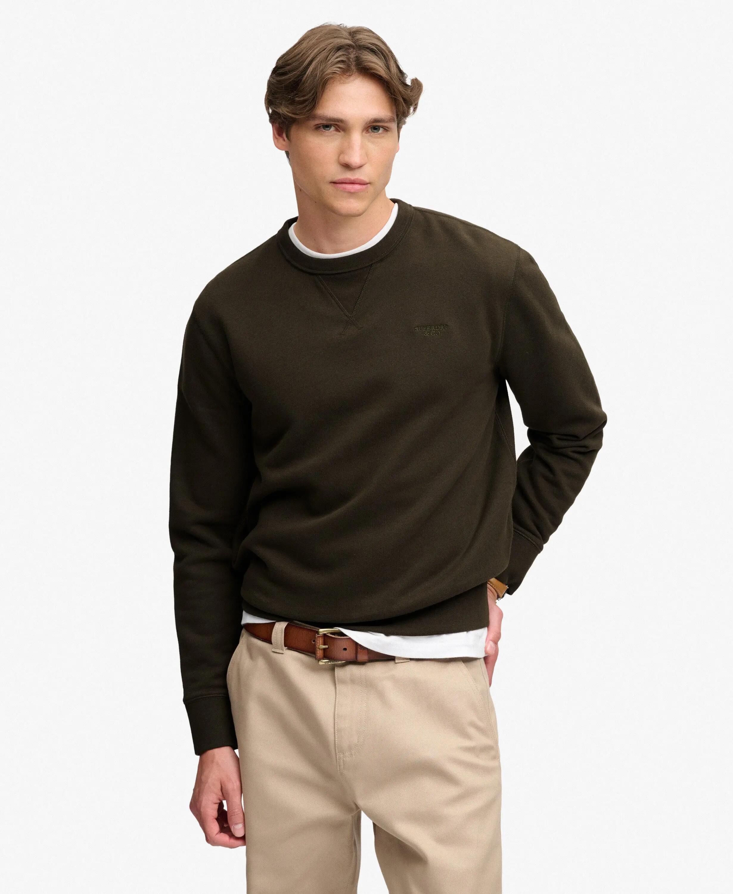 superdry Felpa Essential Stacked Logo Girocollo — 60% cotone biologico, 40% 2/7