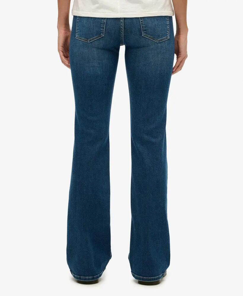 superdry Jeans flare taille mi-haute en coton biologique — Deep Indigo Denim 4/6