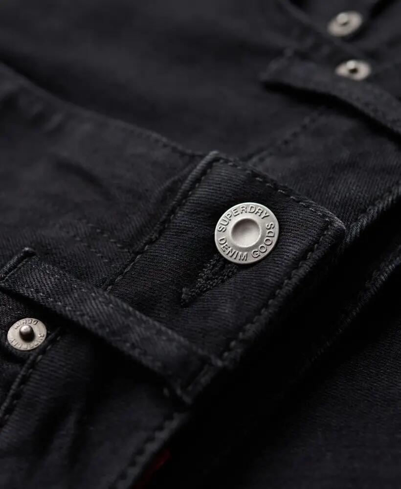 superdry Wysokie biodra skinny jeans z bawełny organicznej — Black Rinse 6/7