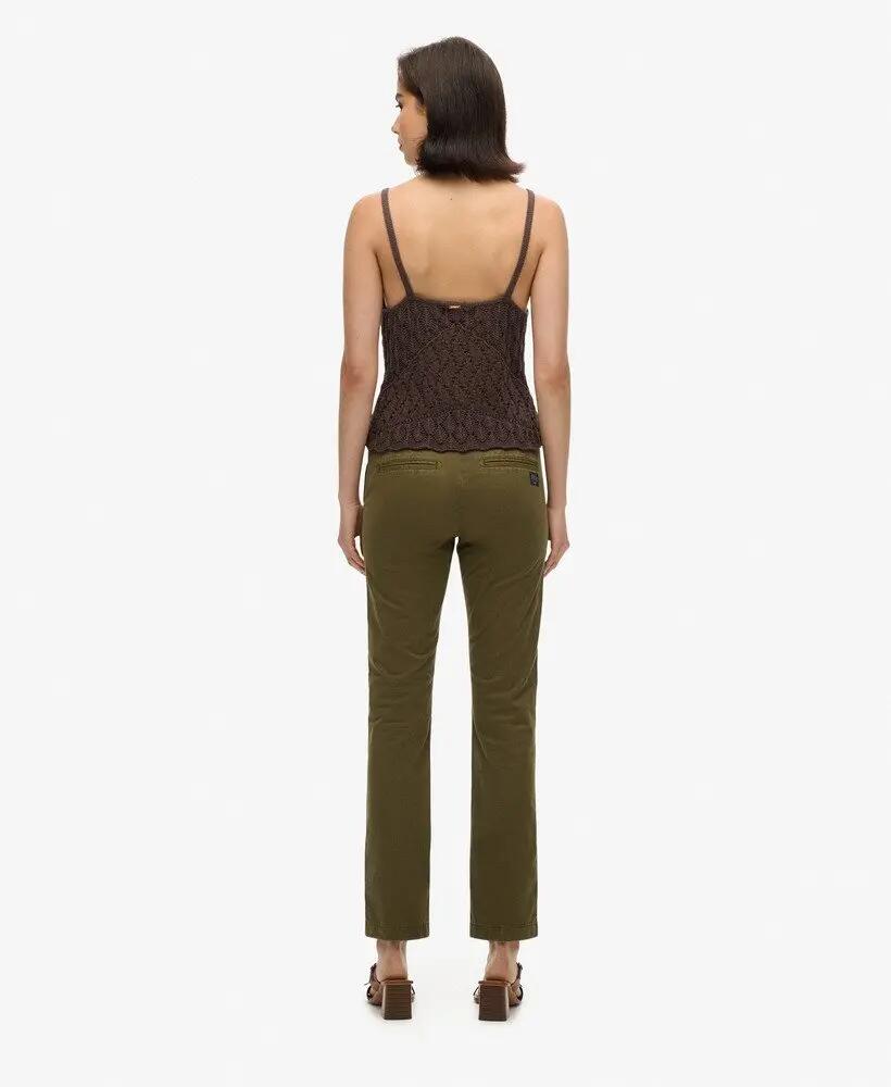 superdry Pantalon Chino Mid Rise pour femme en coton extensible 3/5