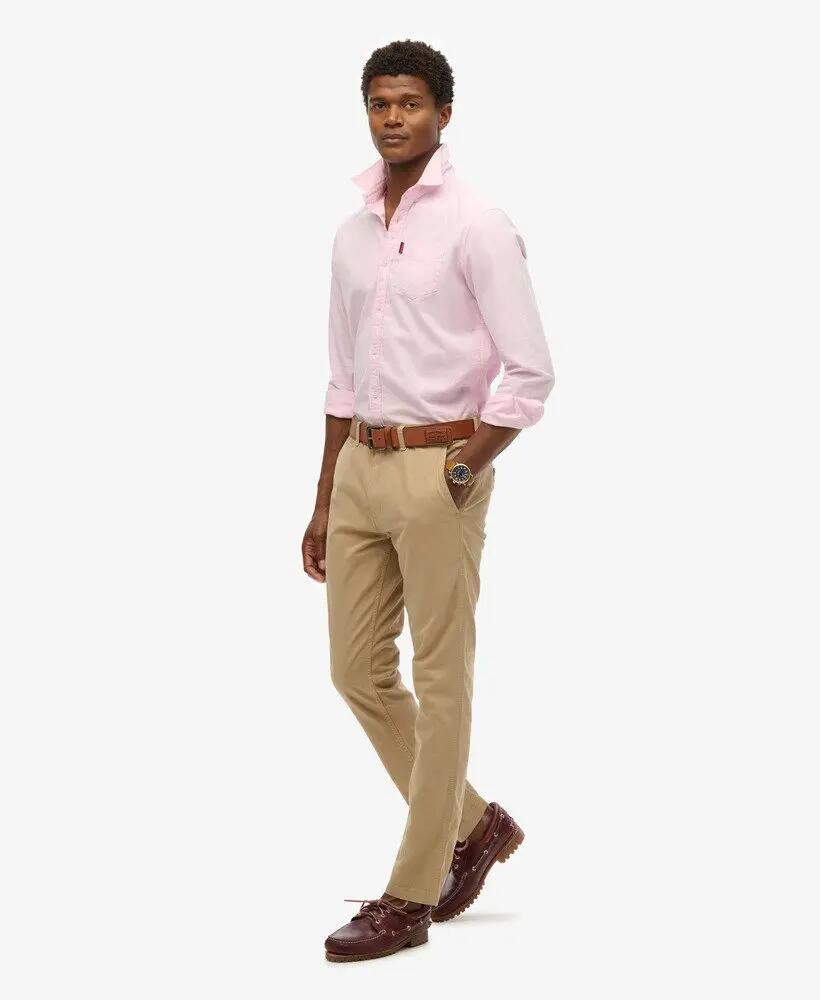 superdry Officers Slim Chino Trousers — chino slim em algodão elástico 3/5
