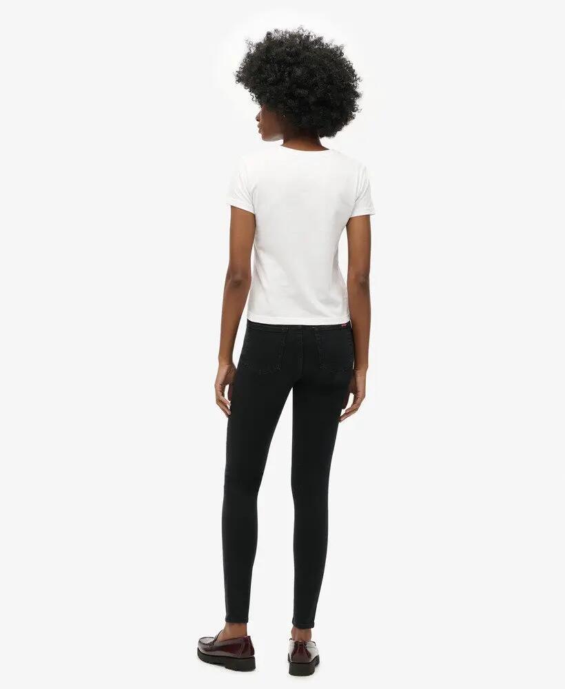 superdry Wysokie biodra skinny jeans z bawełny organicznej — Black Rinse 5/7