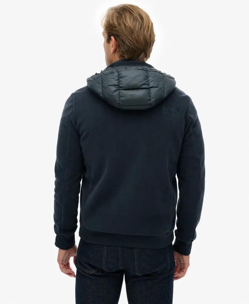 superdry Kurtka Hooded Storm Fleece Hybrid – Slim fit, pikowany przód 6/7