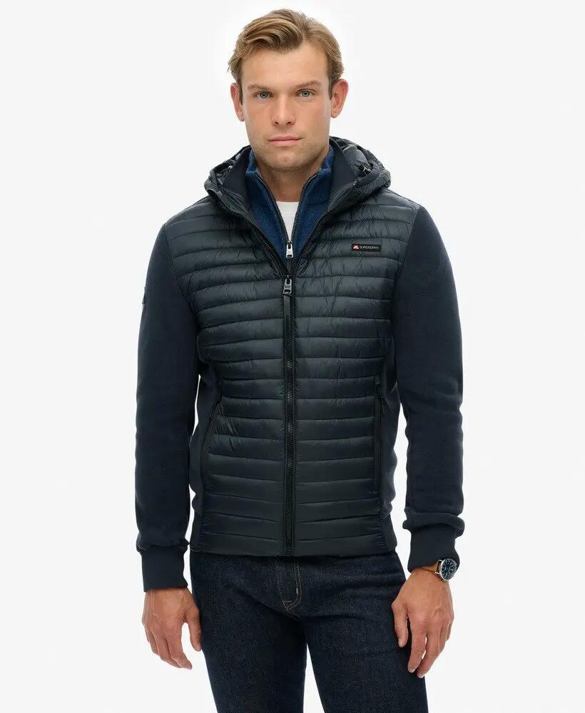 superdry Kurtka Hooded Storm Fleece Hybrid – Slim fit, pikowany przód 5/7
