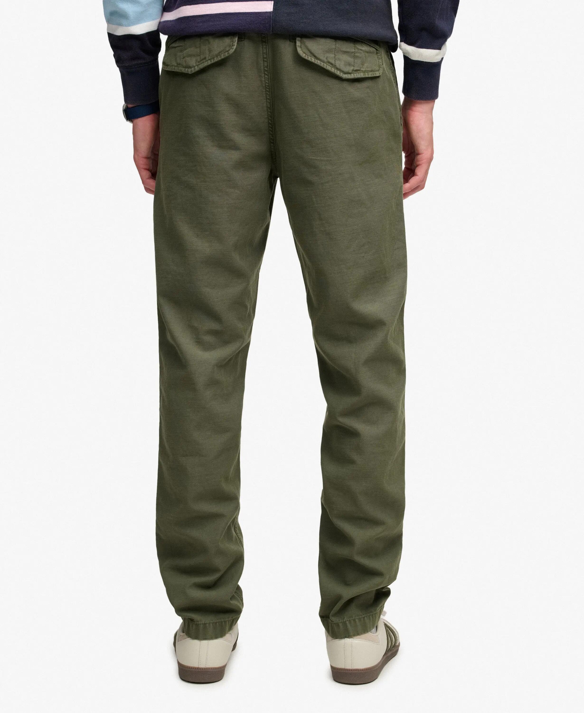 superdry Tapered Washed Chino Trousers – 100% algodão, corte afunilado 4/5