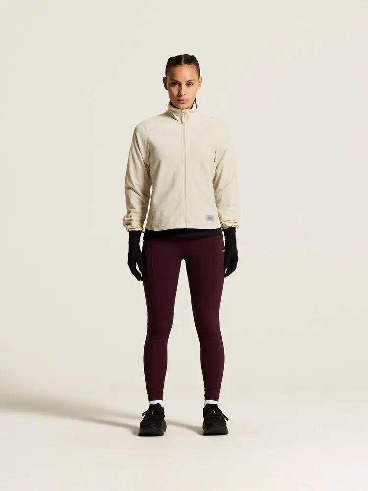 craft Fleece Jersey Jacket W — Jaqueta running quente com mangas corta‑vento 4/7