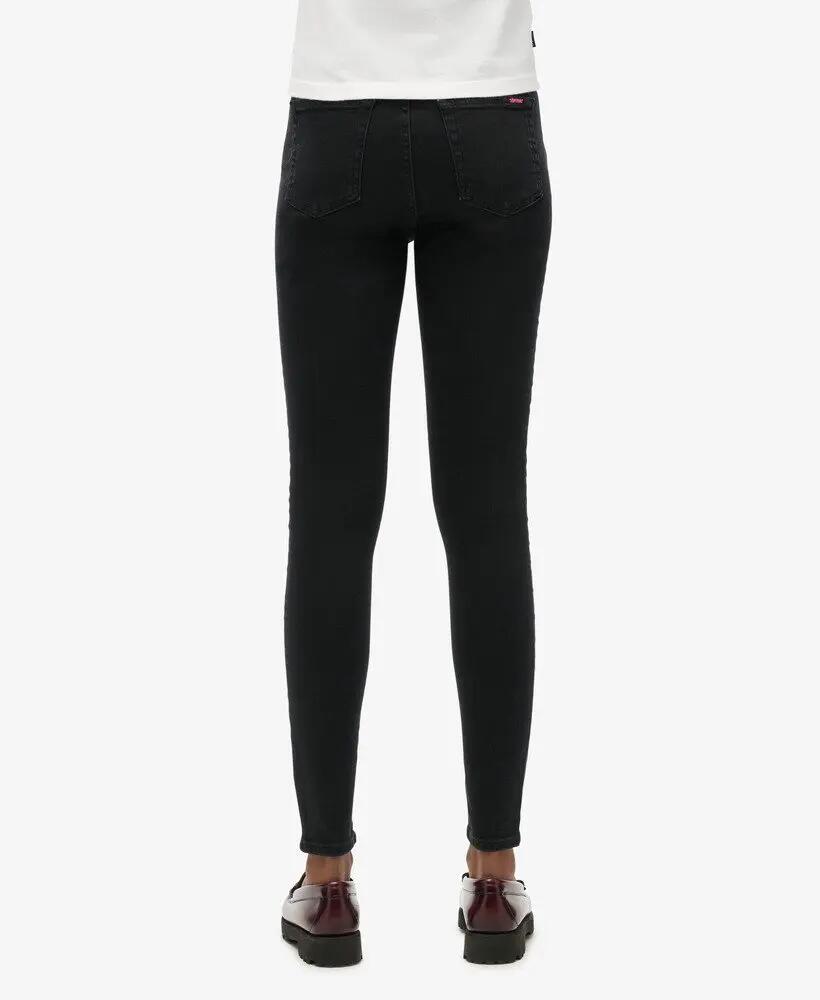superdry Wysokie biodra skinny jeans z bawełny organicznej — Black Rinse 3/7