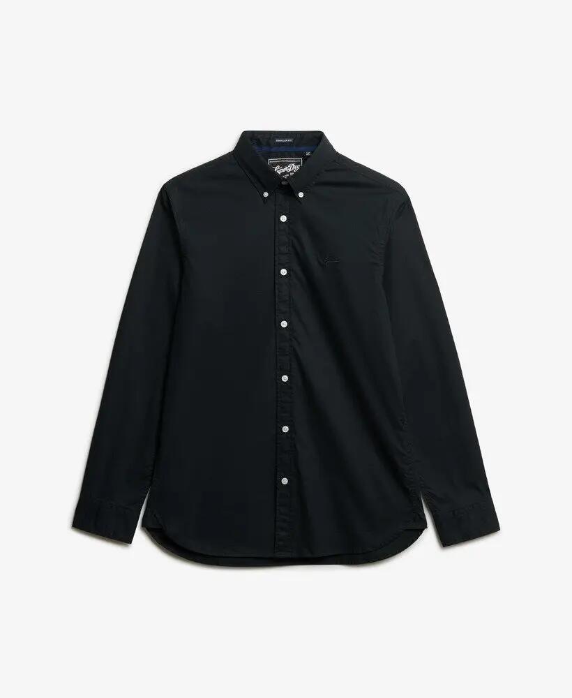 superdry Camicia Essentials Tailored Lite nera slim fit 7/7