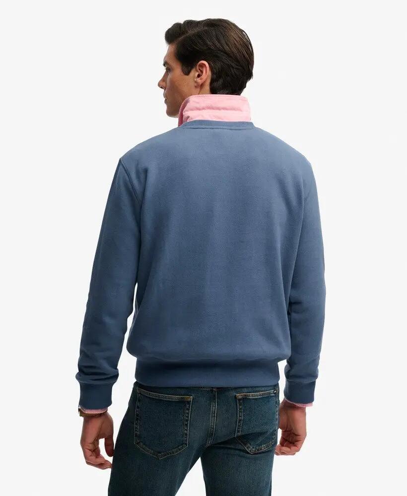 superdry Essential Logo Crew Sweatshirt em algodão reciclado - Vintage Indigo 5/5