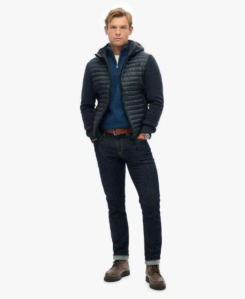 superdry Kurtka Hooded Storm Fleece Hybrid – Slim fit, pikowany przód 3/7