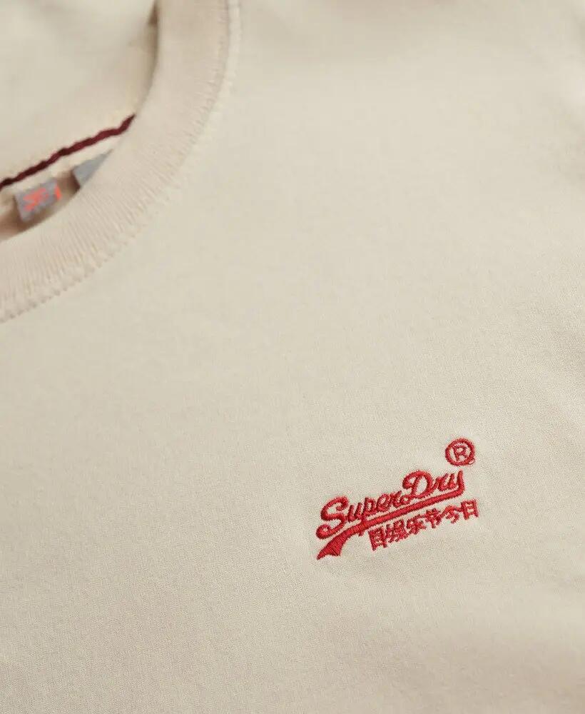 superdry Camiseta Essential Logo Slim Fit – 100% Algodón Orgánico Birch/Red 6/7