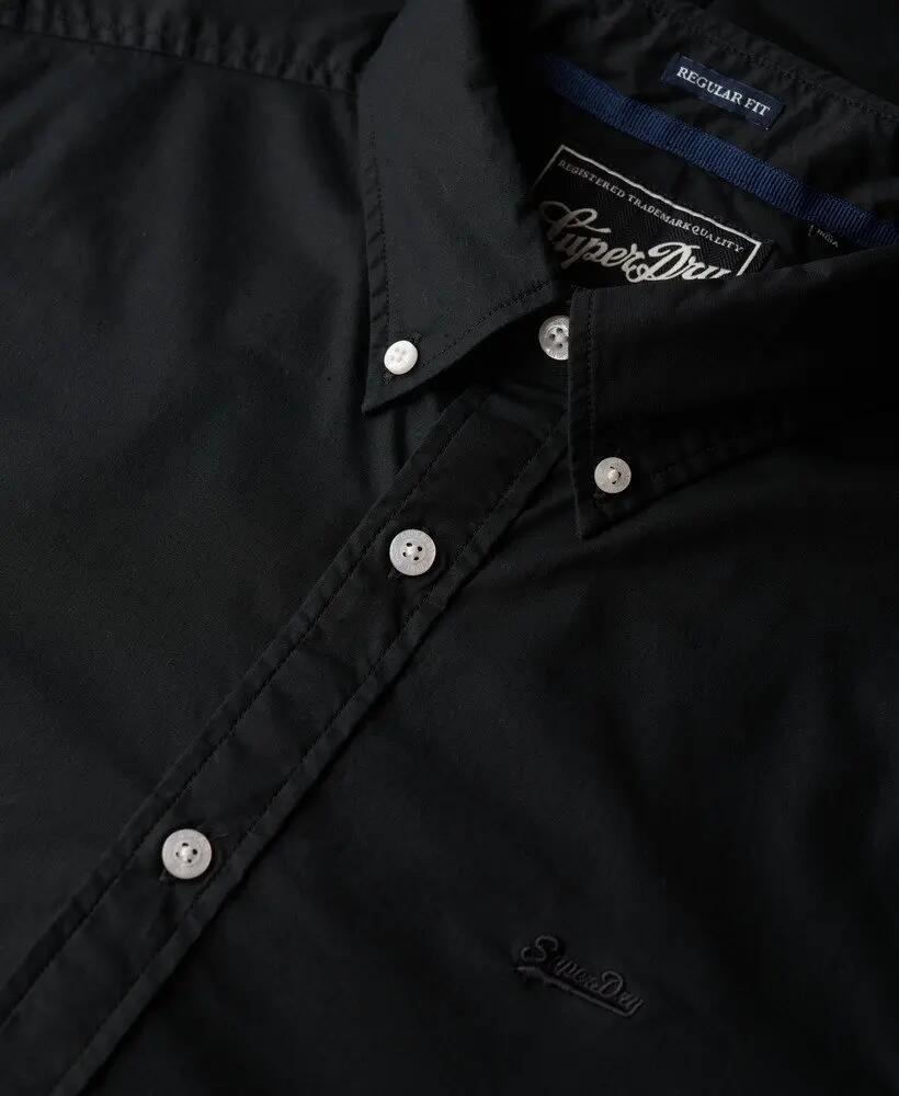 superdry Camicia Essentials Tailored Lite nera slim fit 6/7