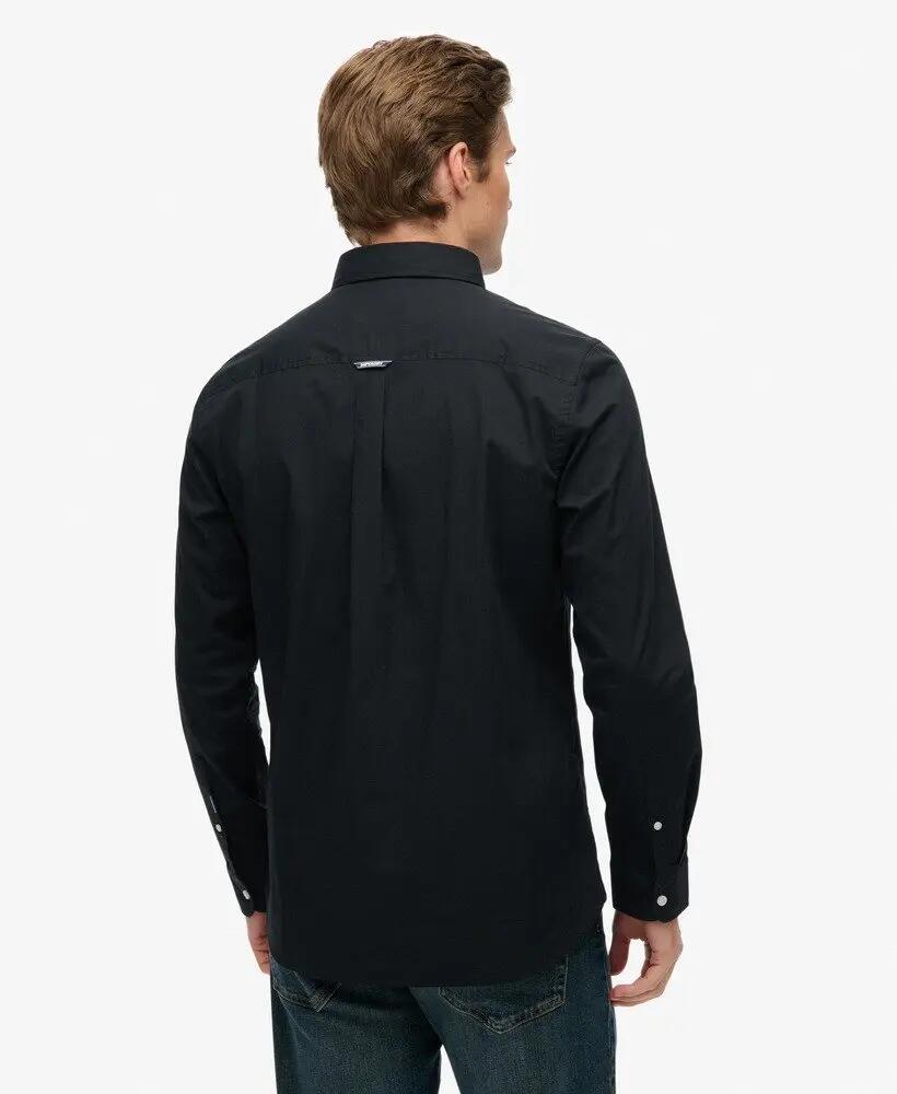 superdry Camicia Essentials Tailored Lite nera slim fit 5/7