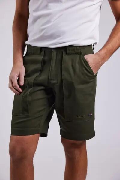 sebago Deck Shorts vert – coupe ample, tissu résistant 1/4