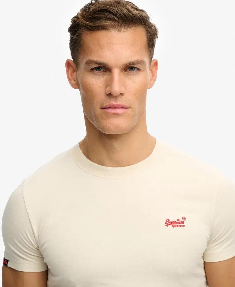 superdry Camiseta Essential Logo Slim Fit – 100% Algodón Orgánico Birch/Red 4/7