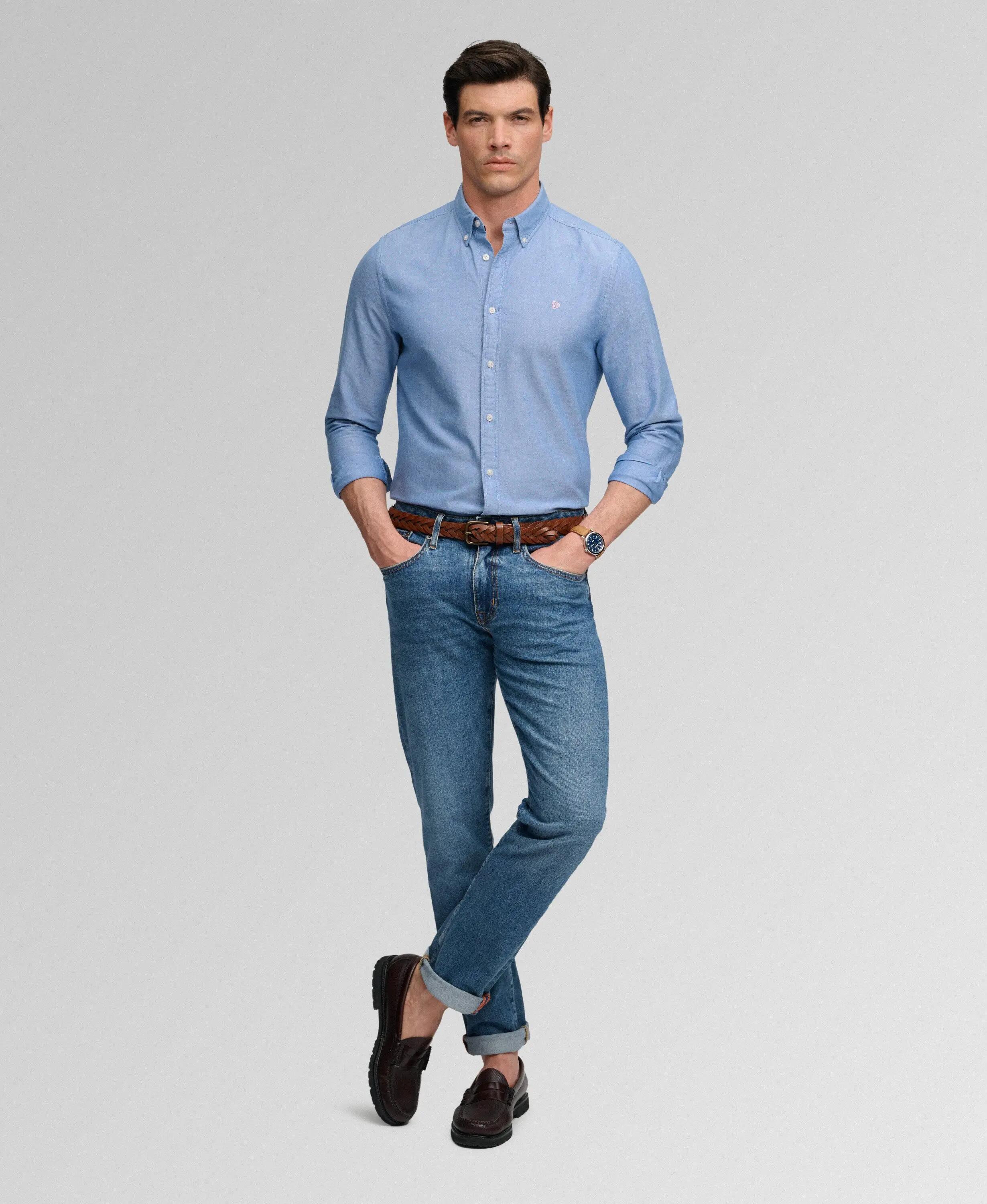 superdry Camisa Classic Oxford manga comprida em algodão biológico 3/5