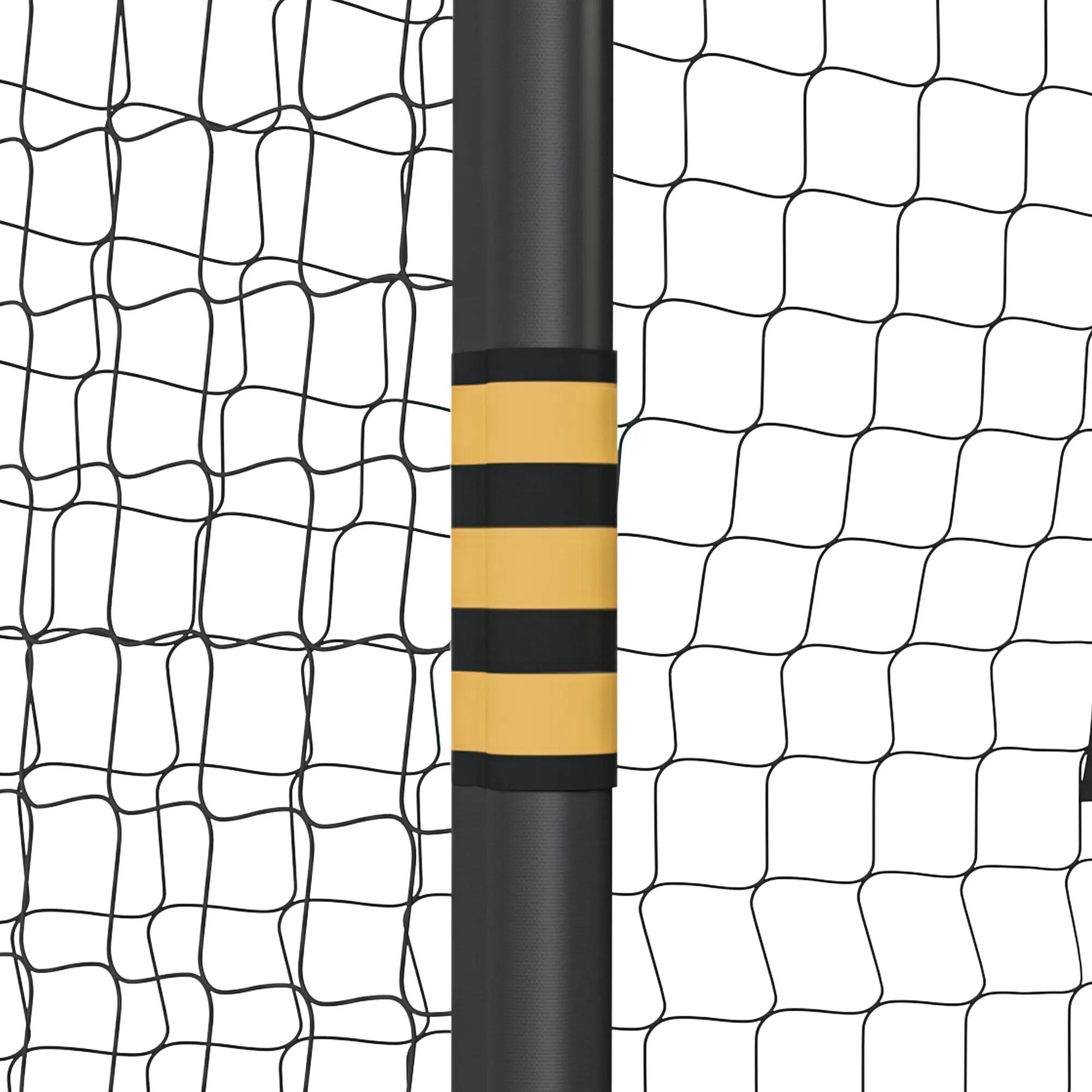 Baliza de futebol 300x120x200 cm preto e amarelo SPORTNOW 4/4