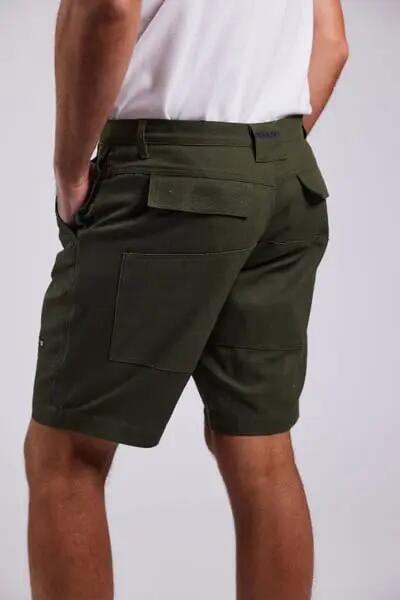 sebago Deck Shorts vert – coupe ample, tissu résistant 4/4