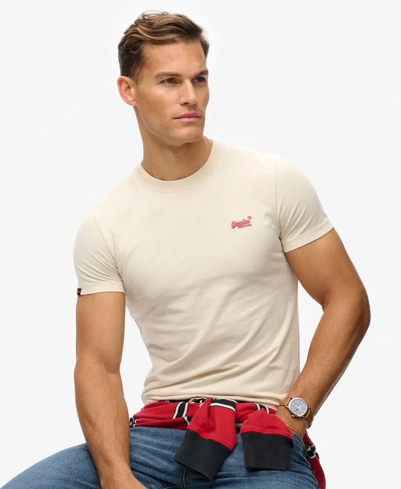 superdry Camiseta Essential Logo Slim Fit – 100% Algodón Orgánico Birch/Red 2/7