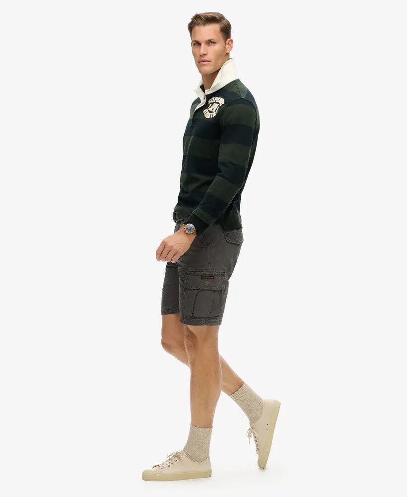 superdry Heavy Cargo Shorts in 100% cotton – vestibilità relaxed, grigio slavato 2/6