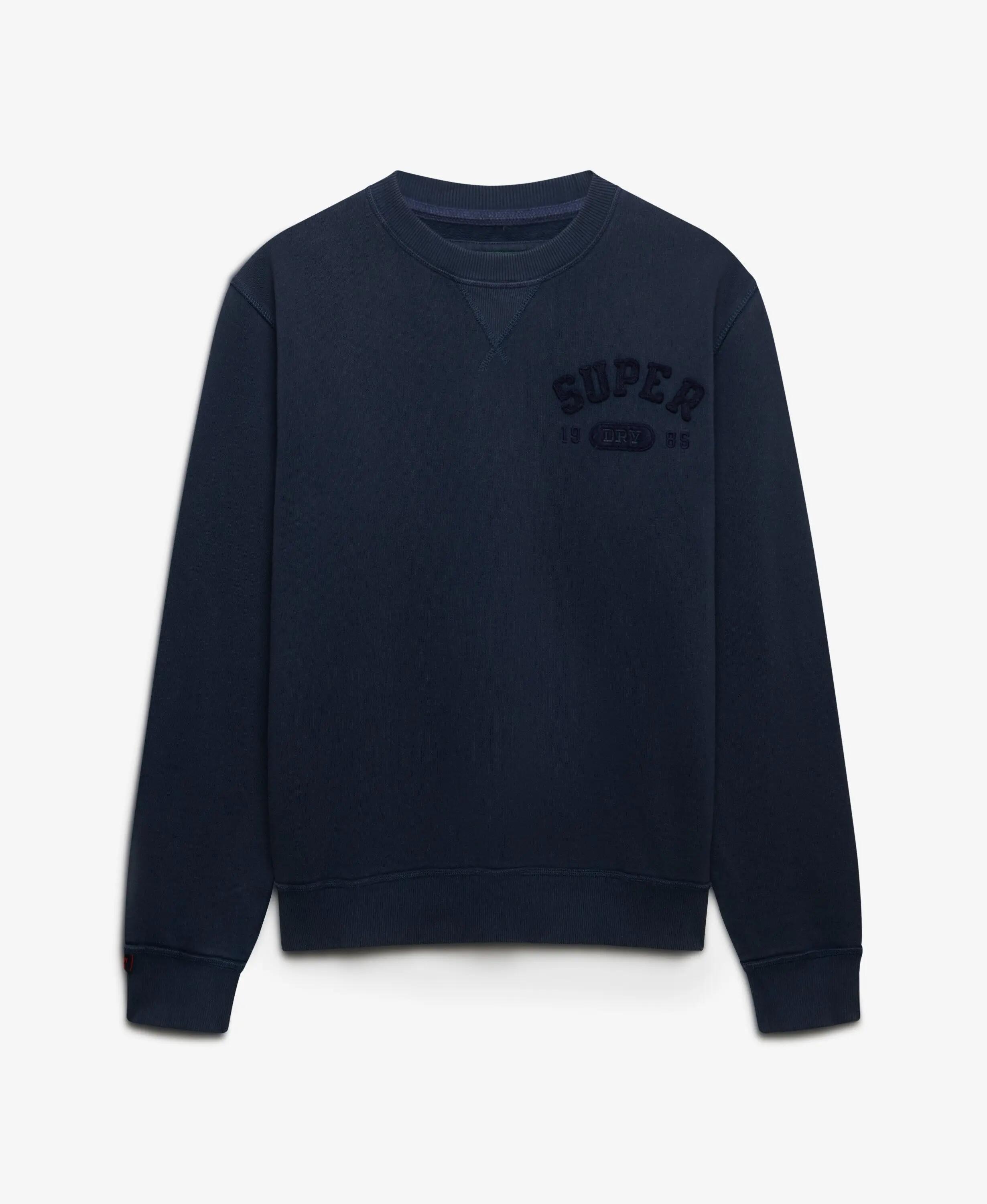 superdry Vintage Athletic Tonal Crew Sweatshirt – 100% algodão, Loose Fit 7/7