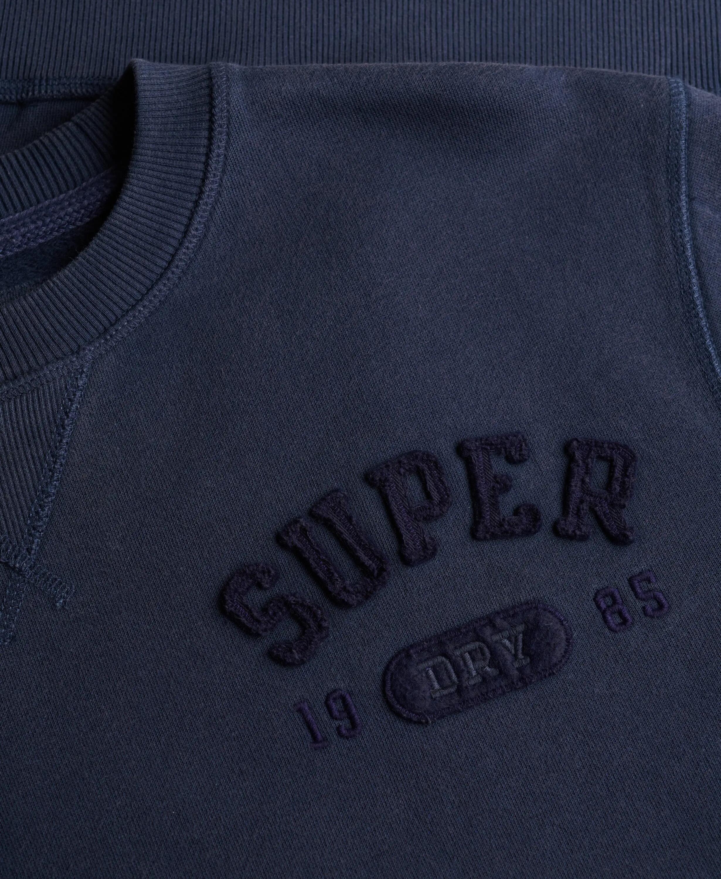 superdry Vintage Athletic Tonal Crew Sweatshirt – 100% algodão, Loose Fit 6/7
